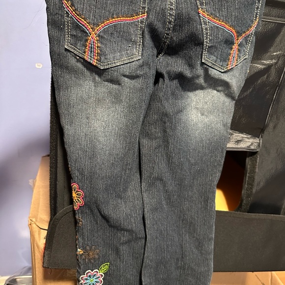 Girls size 10 embroidered embellishments peace sign butterfly stars - Picture 7 of 7